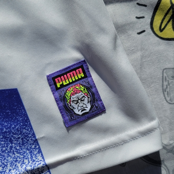 Puma Soccer Jersey Medium 90s Skater Hiphop Streetwear Graffiti Hype Oldschool - Picture 4 of 5